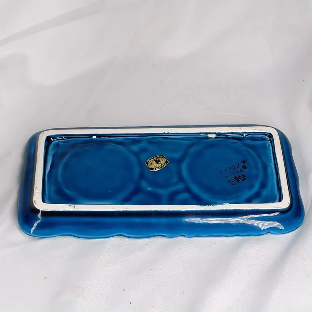 Vintage Inarco Mood Japan Blue Butter Dish Lid